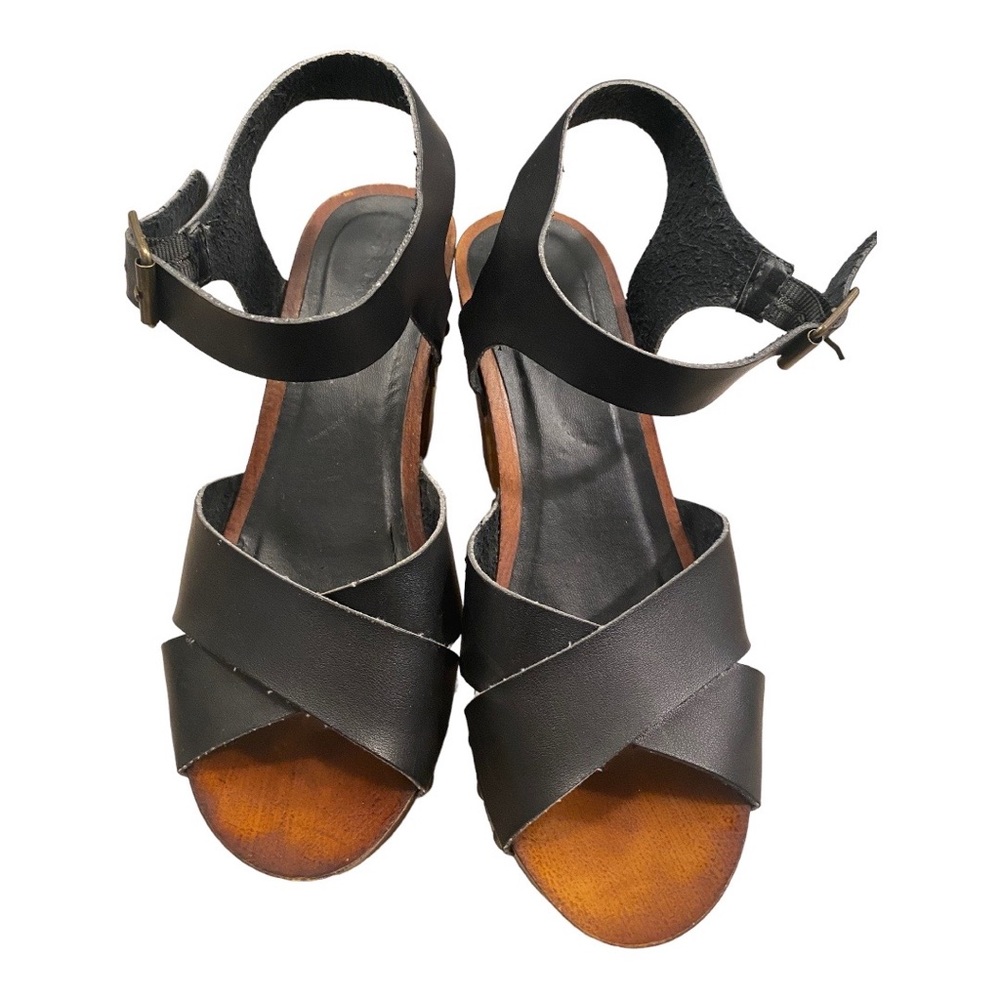 Bamboo Clog Sandal heels, size 8.5